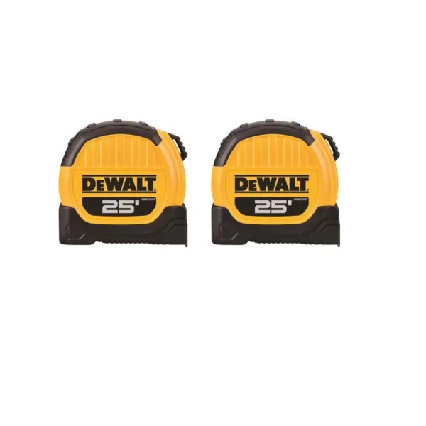 DEWALT 25 ft. x 1-1/8 in. Tape Measure (2-Pack)