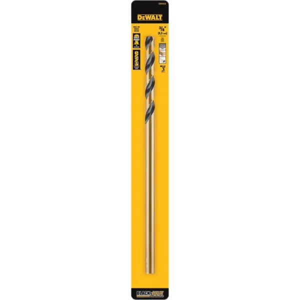 DEWALT Black and Gold Drill Bit 3/8 in. x 12 in.