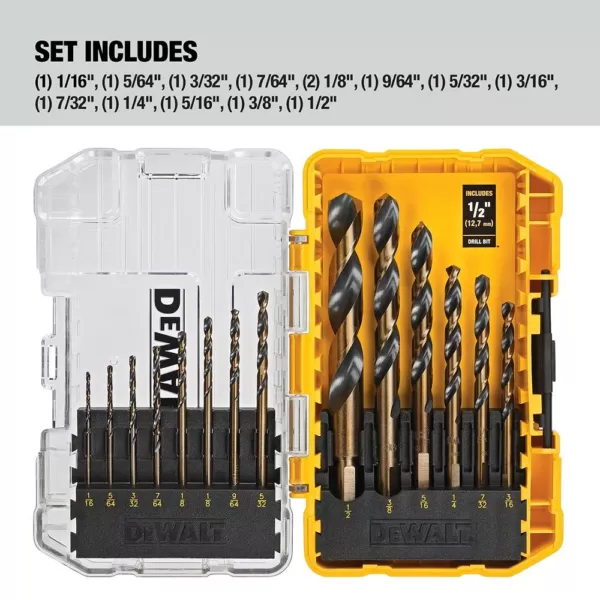 DEWALT Black and Gold Drill Bit Set (14-Piece)