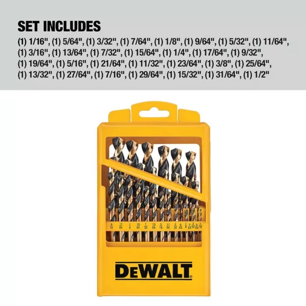 DEWALT Black and Gold Drill Bit Set (29-Piece)