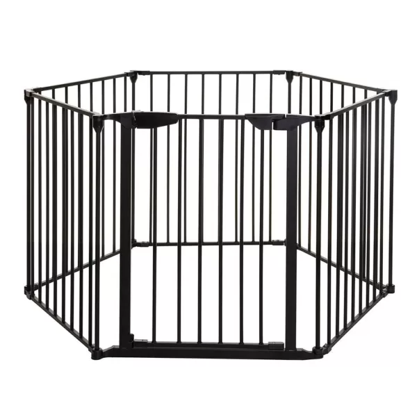 Dreambaby Mayfair Converta 29.5 in. H. 3-in-1 Play-Pen 6 Panel Gate, Black