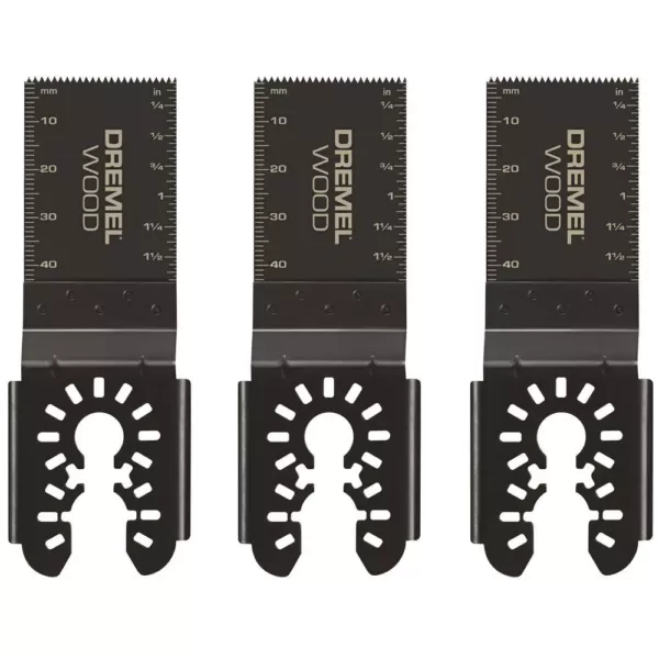 Dremel Multi-Max 1-1/4 in. Oscillating Tool Universal Wood Flush Cut Blades (3-Pack)