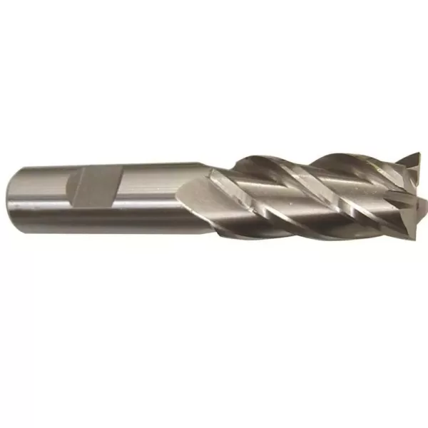 Drill America 1/8 in. x 3/8 in. Shank High Speed Steel Center Cutting End Mill Specialty Bit with 4-Flute