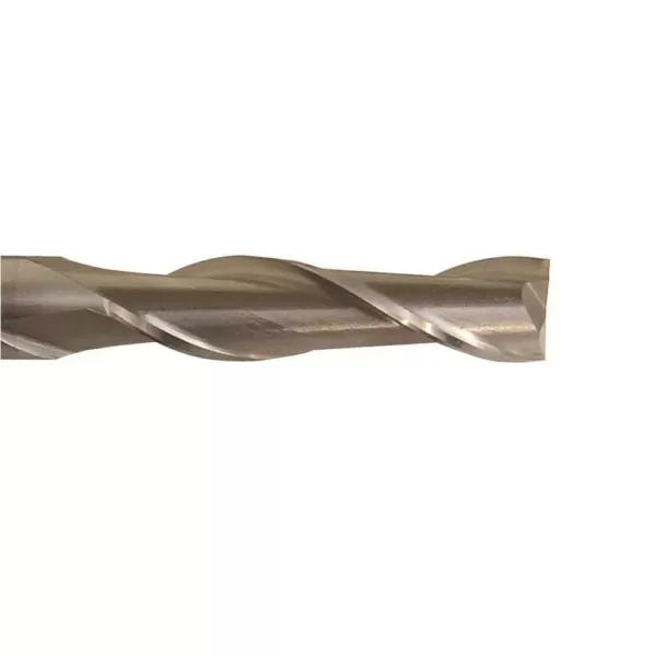 Drill America 13/16 in. High Speed Steel End Mill Specialty Bit with 2-Flutes and 1/2 in. Shank