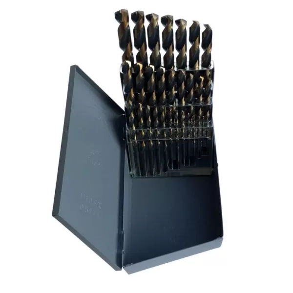 Drill America Heavy Duty High Speed Steel Mechanic Length Drill Bit Set (29-Pieces)