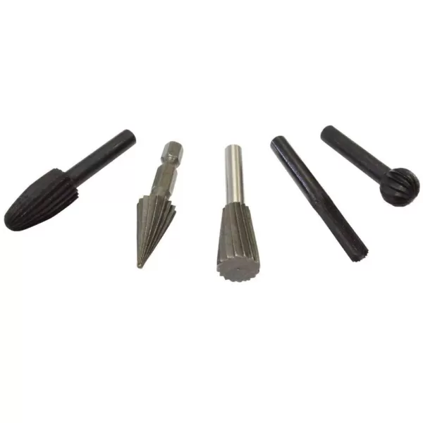 eazypower 5-Pieces 1/4 in. Shank Rotary File Asst