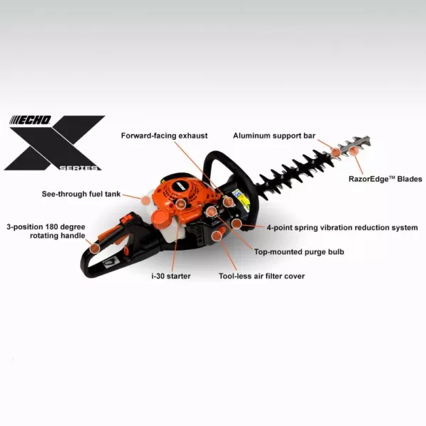 ECHO 22 in. 21.2 cc Gas 2-Stroke Engine Hedge Trimmer