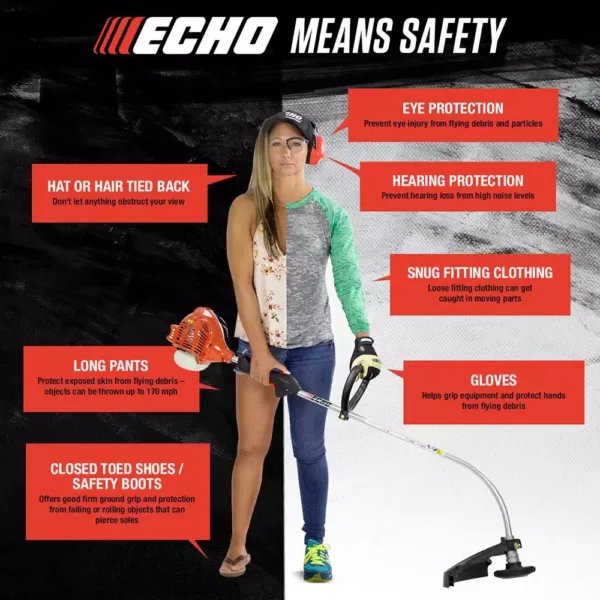 ECHO 21.2 cc Gas 2-Stroke Cycle PAS Straight Shaft Trimmer and Edger Kit