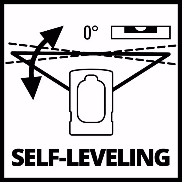 Einhell Self-Leveling Red-Beam Horizontal and Vertical Cross-Line Laser Level, 30-Ft Range, Class II