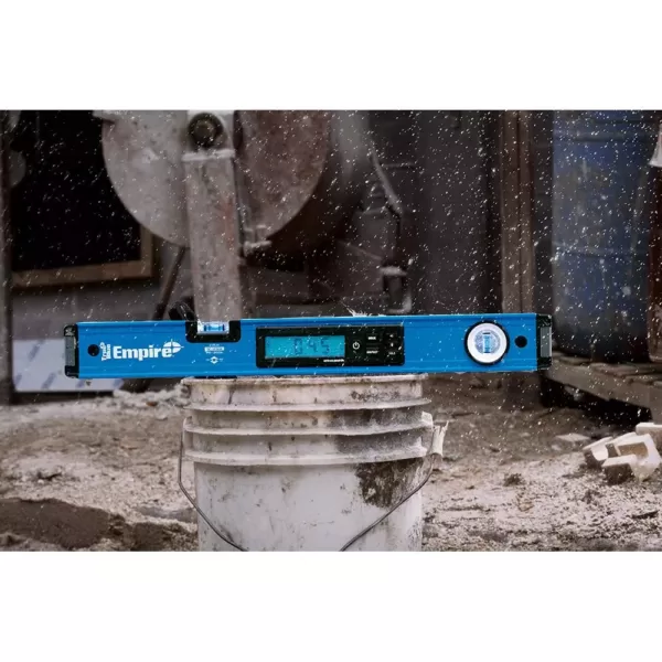 Empire 24 in. Digital Box Level with Case and 8 in. Magnetic Torpedo Level and Rafter Square in True Blue