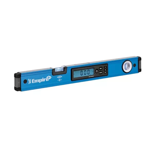 Empire 24 in. Digital Box Level with Case and 8 in. Magnetic Torpedo Level and Rafter Square in True Blue