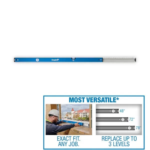 Empire 48 in. to 78 in. True Blue Extendable Box Level