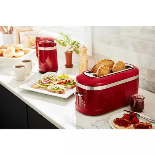 KitchenAid 4-Slice Empire Red Long Slot Toaster with High-Lift Lever