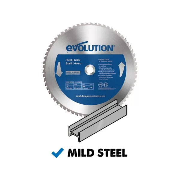 Evolution Power Tools 14 in. 66-Teeth Mild Steel Cutting Saw Blade