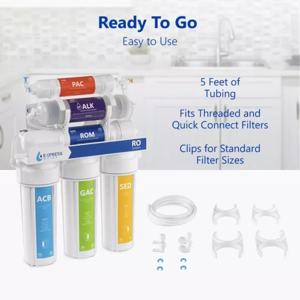 Express Water Filter Upgrade Kit for Reverse Osmosis Water Filtration System Adapters for Threaded and Quick Connect Filters