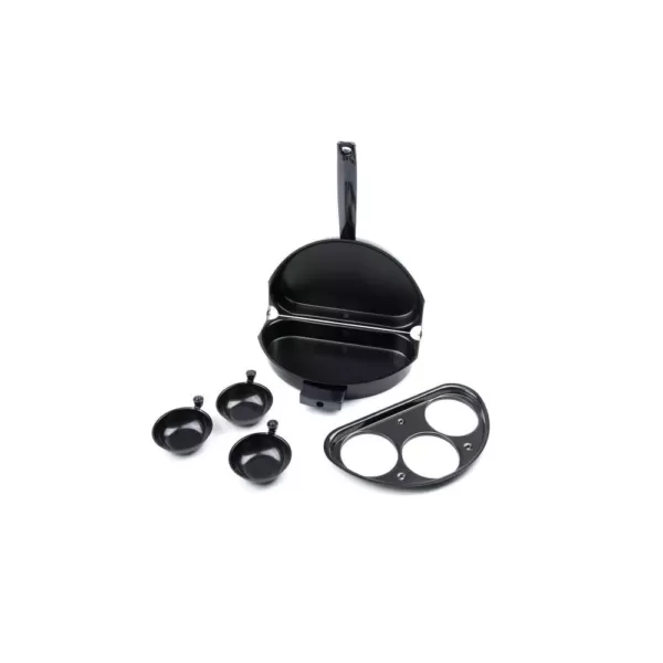 Fox Run Non-Stick Carbon Steel Omelette Pan with Egg Poacher Set