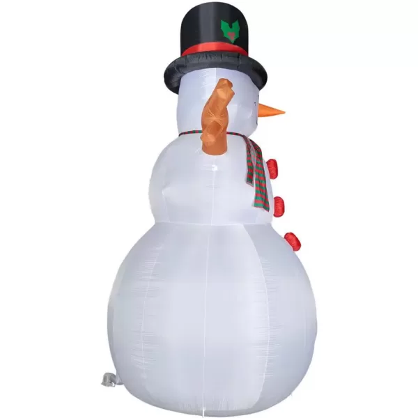 Fraser Hill Farm 20 ft. Jolly Snowman Christmas Inflatable with Lights