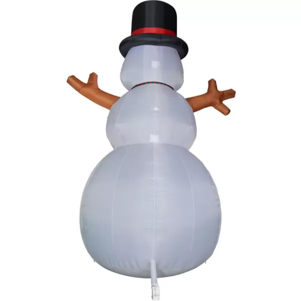 Fraser Hill Farm 20 ft. Jolly Snowman Christmas Inflatable with Lights