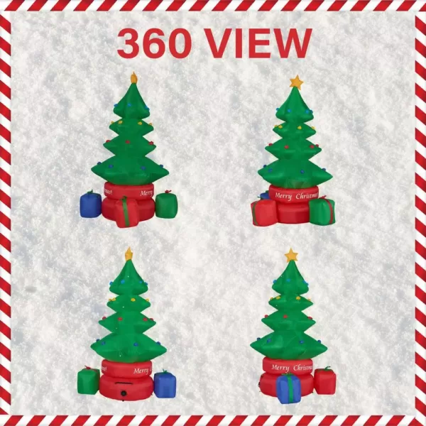 Fraser Hill Farm 6.5 ft. Christmas Tree Inflatable with Lights