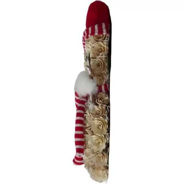 Fraser Hill Farm 25 in. Artificial Christmas Snowman Wreath with Red Hat and Striped Scarf