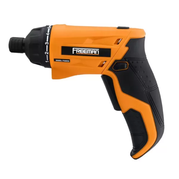 Freeman 3.6-Volt Lithium-Ion Cordless 1/4 in. Rechargeable Electric Screwdriver with Charger, Hex Bits, and Case