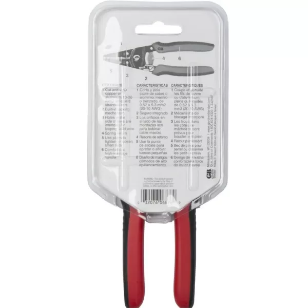 Gardner Bender 10-20 AWG Solid or Stranded Wire Stripper with Lock