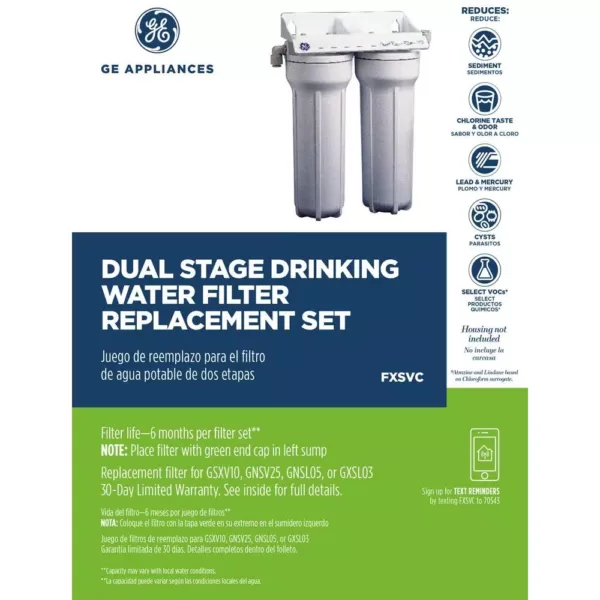 GE Dual Stage Drinking Water Replacement Filter