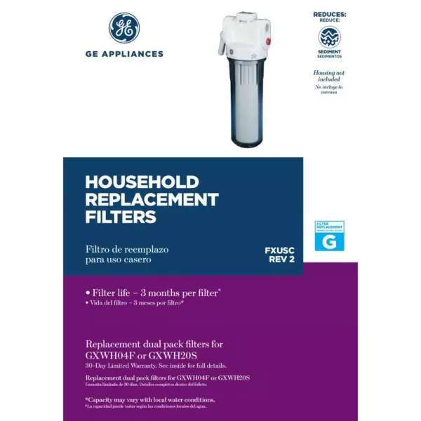 GE Universal Whole House Replacement Water Filter Cartridge (2-Pack)