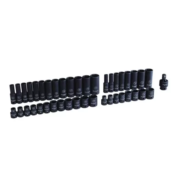 GEARWRENCH 3/8 in. Drive SAE/Metric Std./Deep Impact Socket Set (44-Piece)