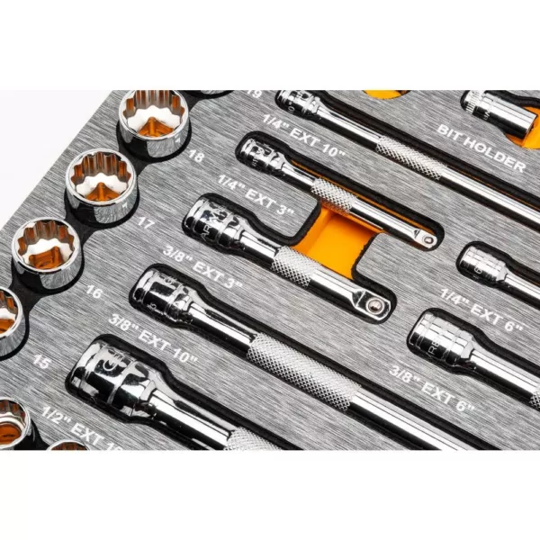 GEARWRENCH 1/4 in., 3/8 in., 1/2 in. 120XP EVA Socket Tray Mechanics Tool Set (94-Piece)