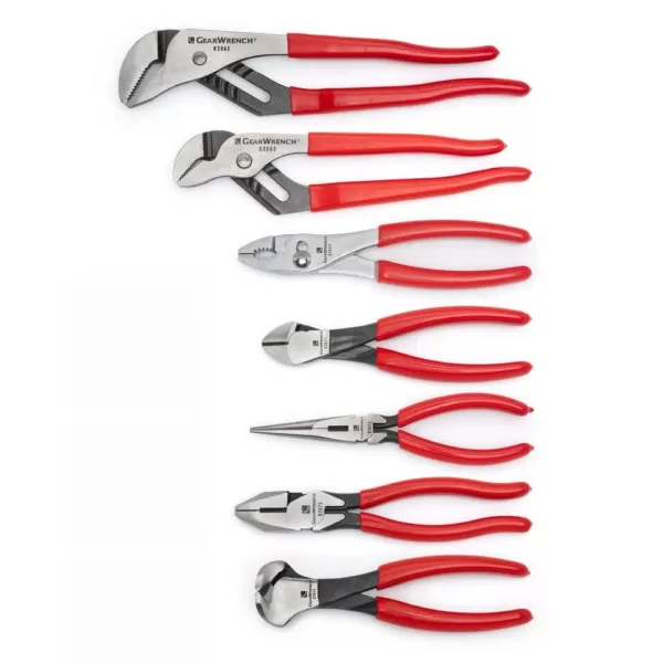 GEARWRENCH Mixed Dipped Handle Plier Set, 7-Piece