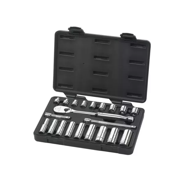 GEARWRENCH 3/8 in. Drive Ratchet and SAE Standard/Deep Socket Set (21-Piece)