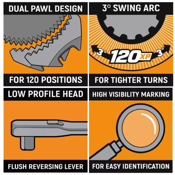 GEARWRENCH 1/4 in. Drive 120XP Teardrop Ratchet