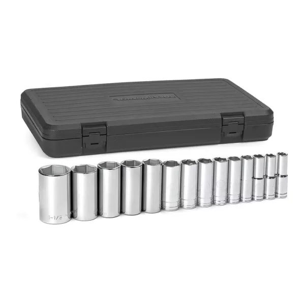 GEARWRENCH 1/2 in. Drive SAE Deep Socket Set (14-Piece)