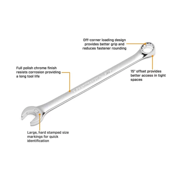 GEARWRENCH SAE Combination Wrench Set with Roll (18-Piece)