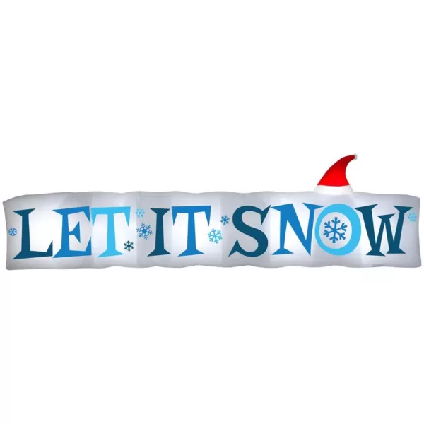 Gemmy 4 ft H. x 14ft W. Inflatable Airblown-Let It Snow Sign-LG