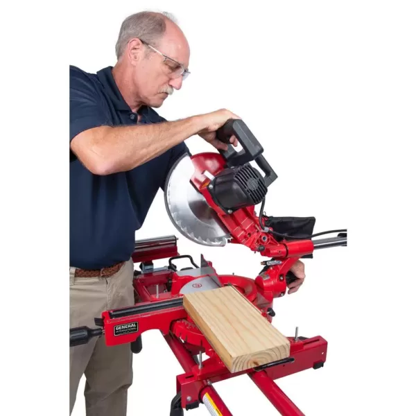 General International 15 Amp 10 in. Sliding Miter Saw with Laser Guidance System