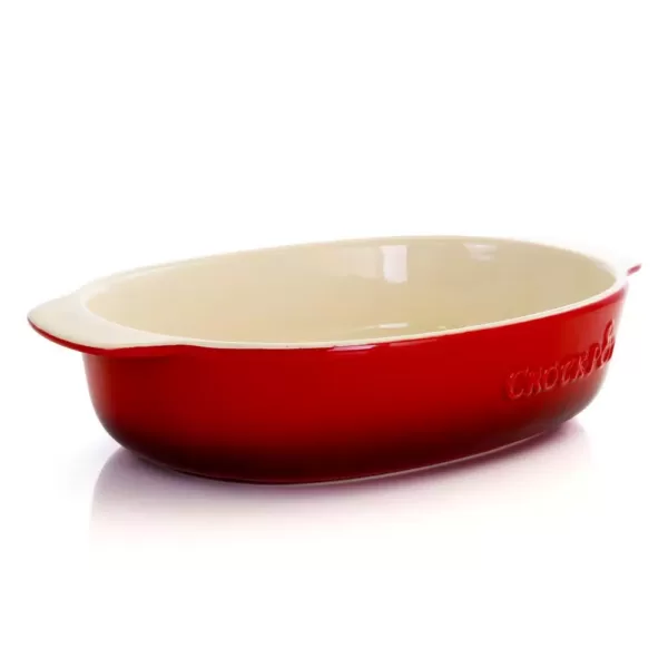 Gibson 2.5 Qt. Red Stoneware Bake Pan