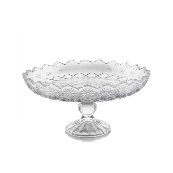 Gibson Home Jewelite 1-Tier Clear Glass Cake Stand