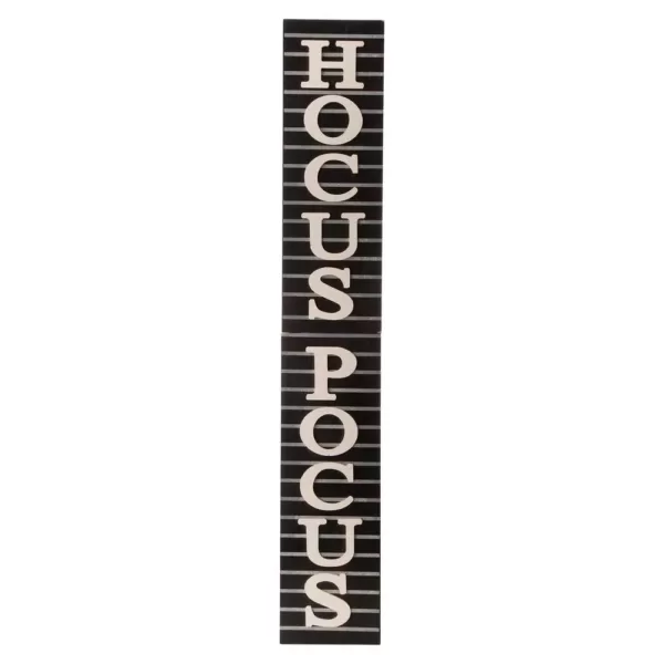 Glitzhome 60 in. H Halloween Wooden Hocus Pocus Standing Porch Sign or Hanging Decor (KD, 2-Function)