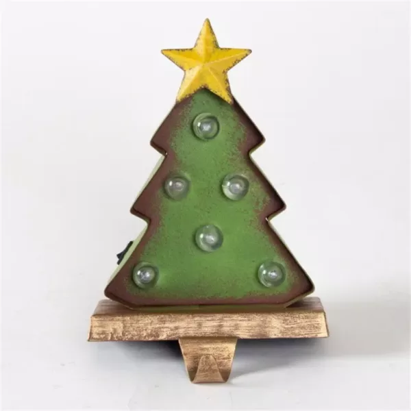 Glitzhome 8.48 in. H Marquee LED Tree Stocking Holder