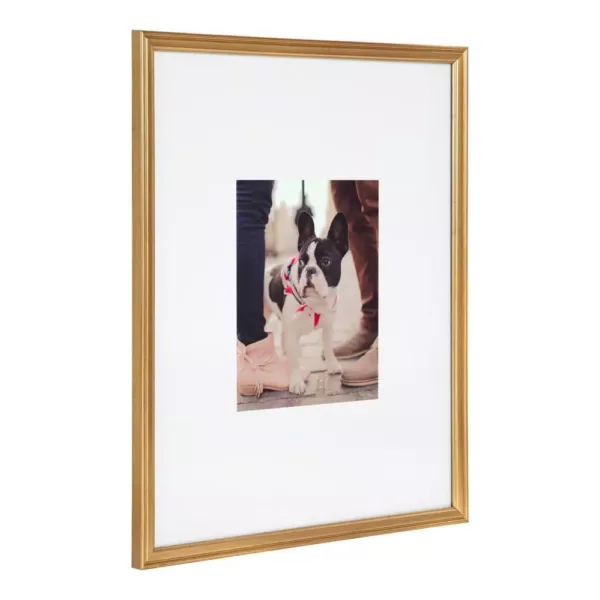 Kate and Laurel Adlynn 16 in. x 20 in. matted to 8 in. x10 in. Gold Picture Frames (Set of 3)