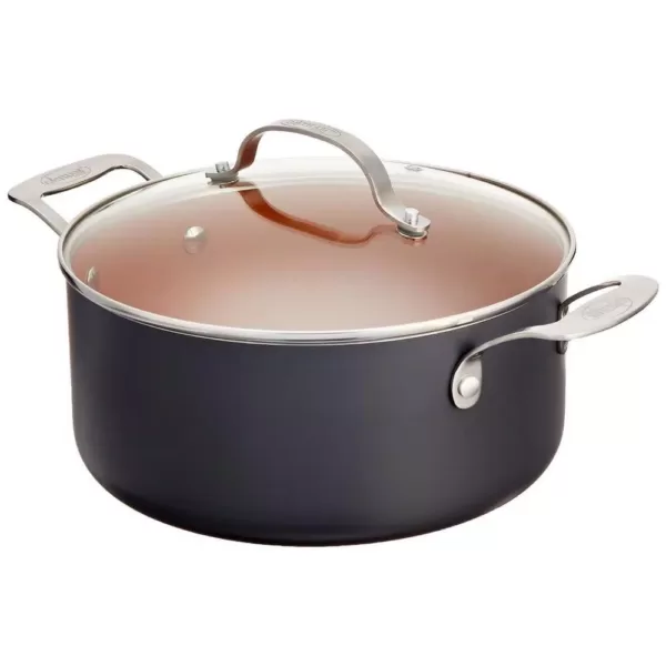 Gotham Steel 5 Qt. Non-Stick Ti-Ceramic Stock Pot with Glass Lid