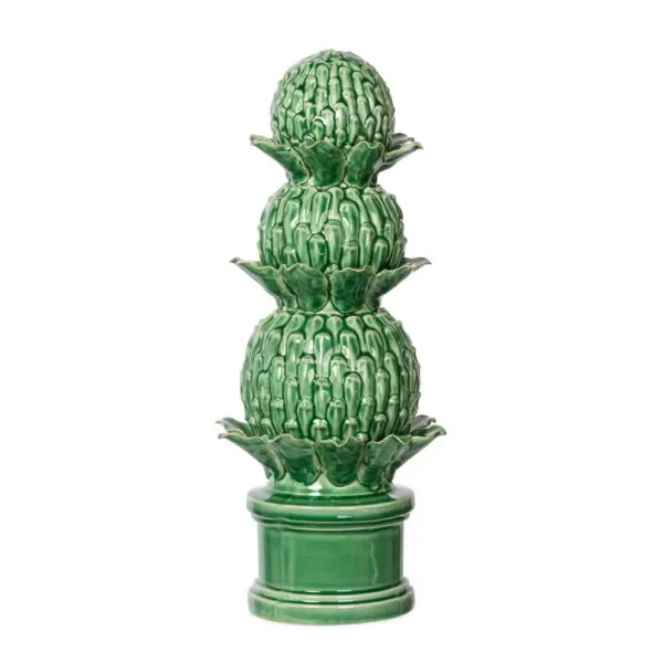 A & B Home Vintage Green Helsa Stacked Artichokes Irregular Decor Accent