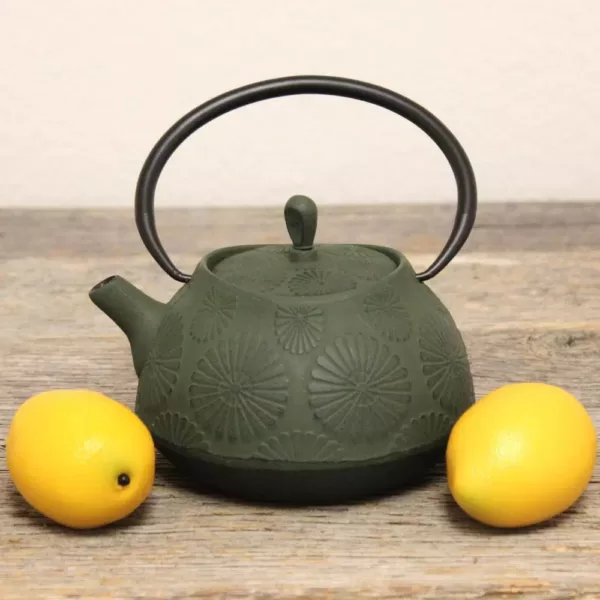 BergHOFF Cast Iron 1.2 Qt. Dark Green Teapot