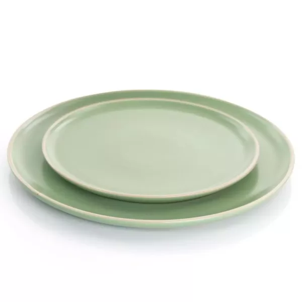 GIBSON elite Serenade 16-Piece Green Round Stoneware Dinnerware Set