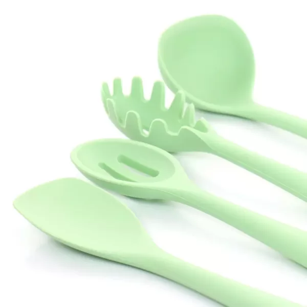 MegaChef Mint Green Silicone Cooking Utensils, (Set of 12)