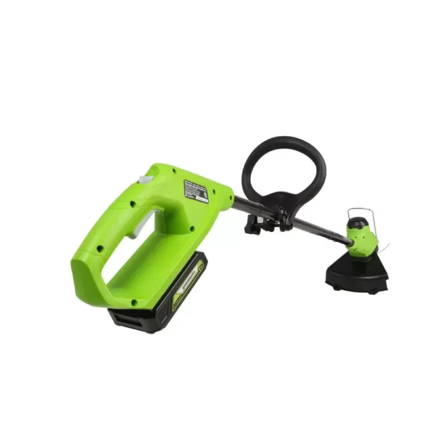 Greenworks 10 in. 24-Volt Battery Cordless TORQDRIVE String Trimmer with 2.0 Ah USB Battery and Charger Included ST24B213