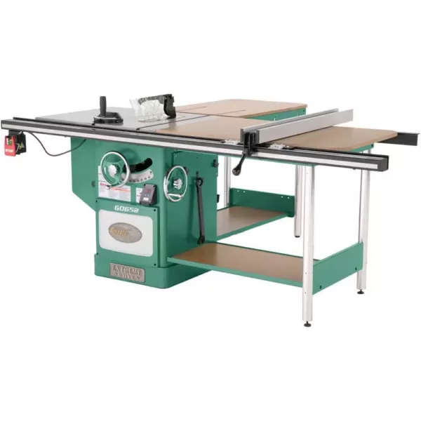 Grizzly Industrial 10 in. 5 HP 3-Phase Heavy-Duty Cabinet Table Saw with Ri-Volting Knife