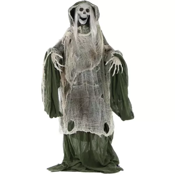 Haunted Hill Farm 5 ft. Animatronic Moaning Skeleton Halloween Prop